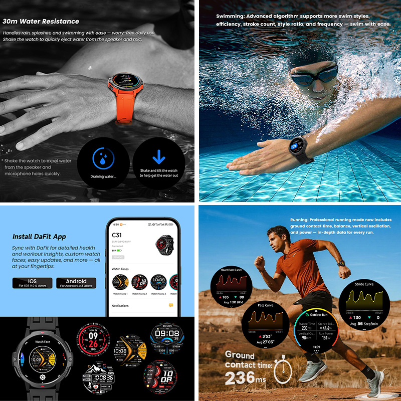 NEW 6-Axis Gyroscope Military  - Timex Watches Smartwatch ulasan dan harga