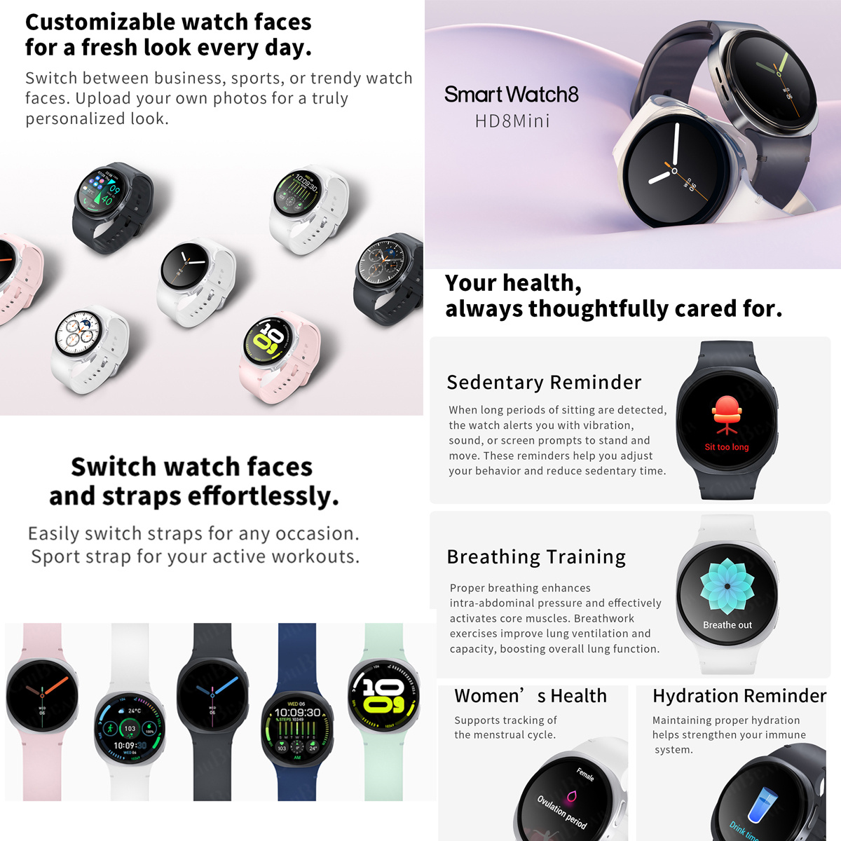 2026 New Watches 8 Mini GPS Tr - Smartwatch Watches For Women With Gps ulasan dan harga