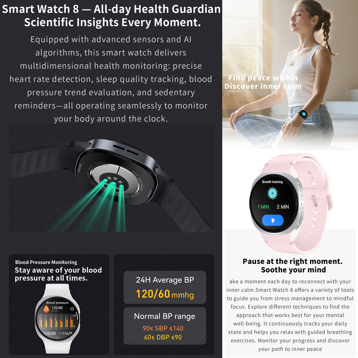 2026 New Watches 8 Mini GPS Tr - Smartwatch Watches For Women With Gps ulasan dan harga