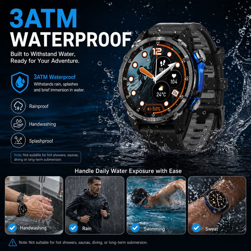 HD350 Pro Military Grade AGPS  - Altimeter Compass Watch ulasan dan harga