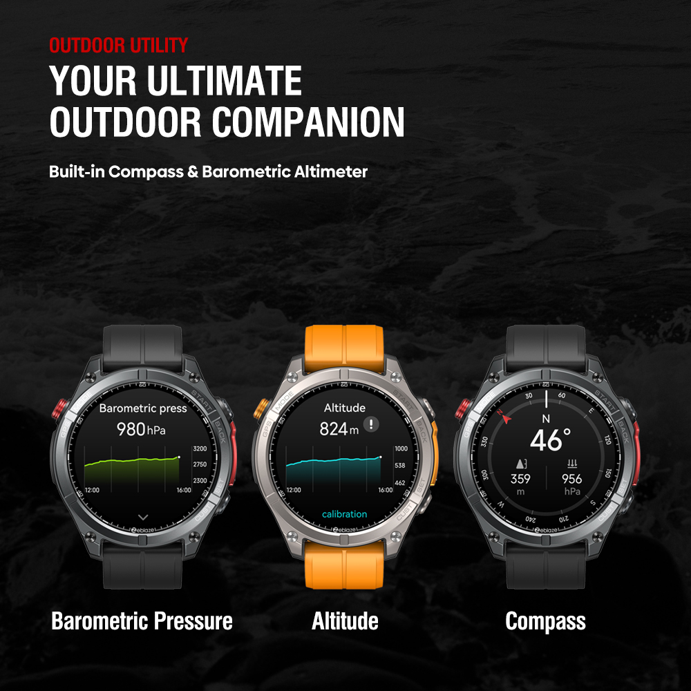 NEW Zeblaze Stratos 4 GPS Smar - Altimeter Compass Watch ulasan dan harga