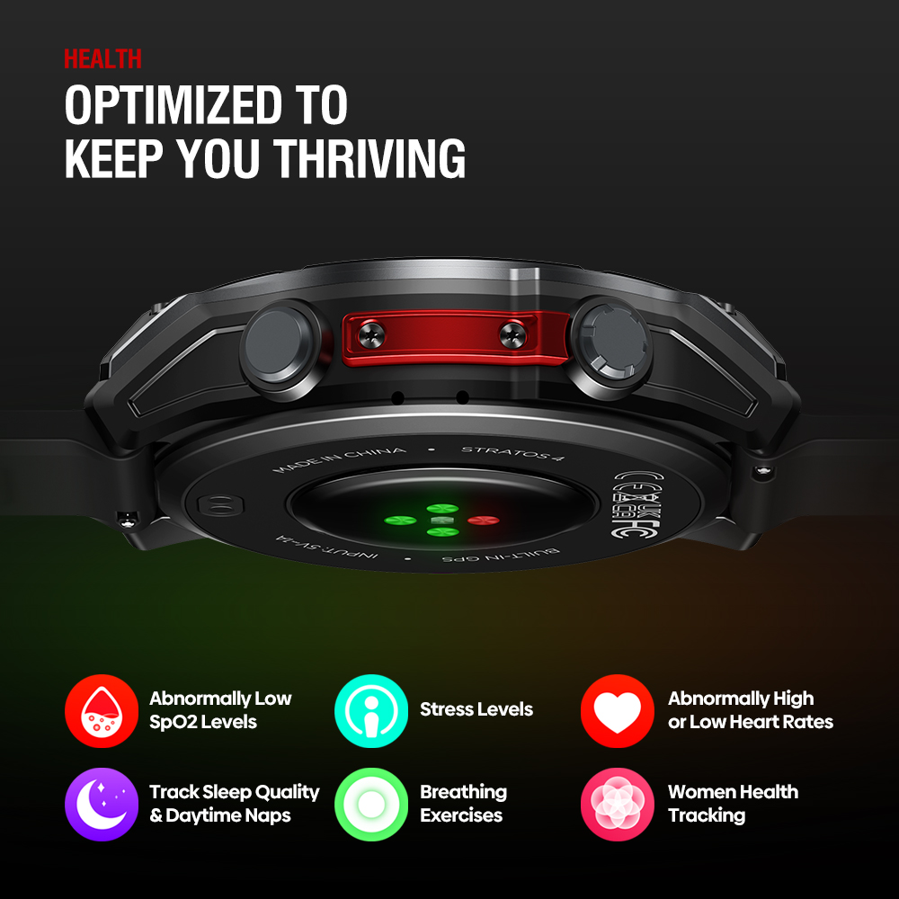 NEW Zeblaze Stratos 4 GPS Smar - Altimeter Compass Watch ulasan dan harga