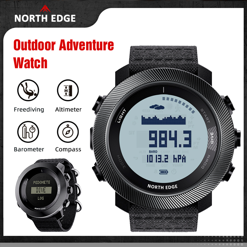 NORTH EDGE APACHE-D Men Free D - Altimeter Compass Watch ulasan dan harga